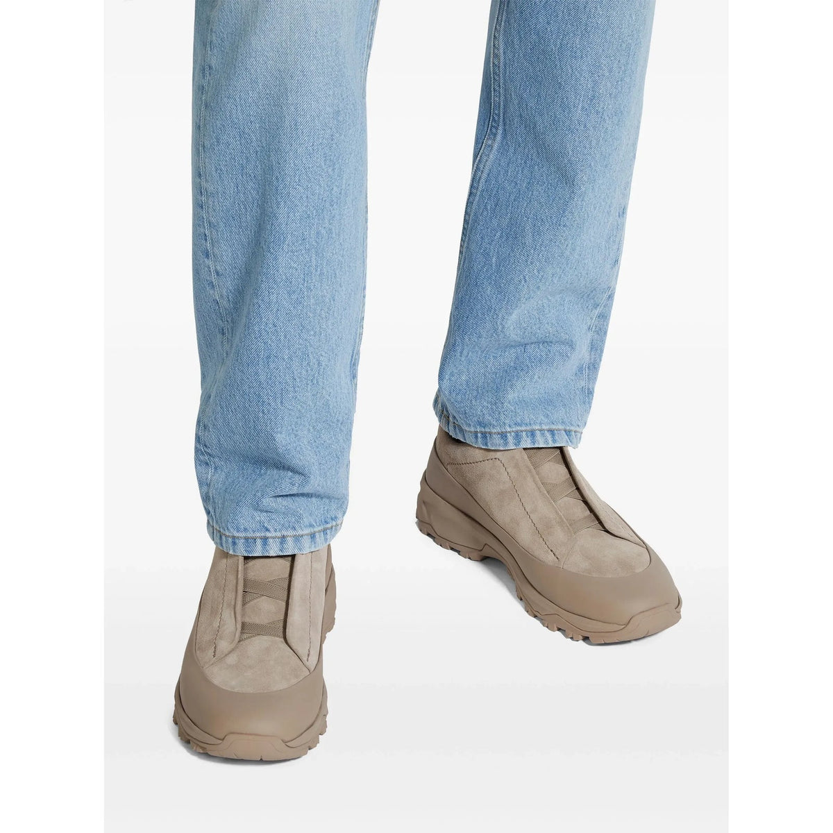 Espadrilles Zegna - Triple Stitch™ - Monte en Cuir et Veau Velours - Beige