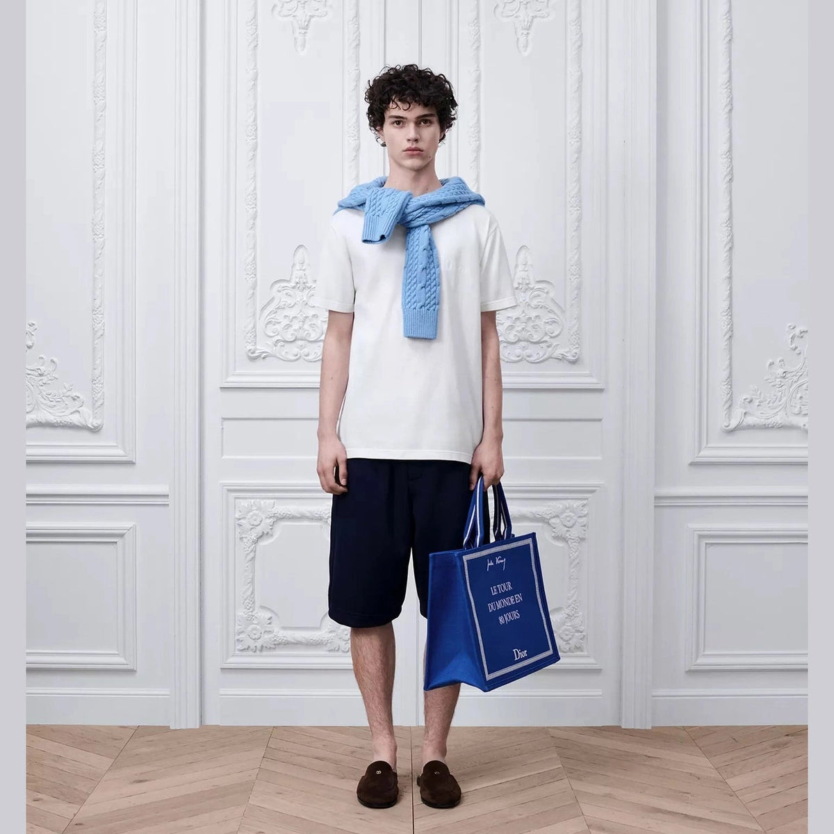 T-Shirt Christian Dior - Logo Brodé - Coupe Relax - Blanc