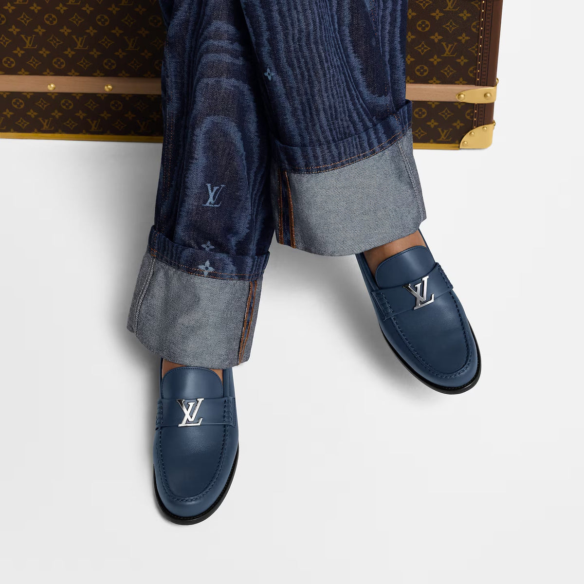Mocassins Louis Vuitton - Major - Bleu Marine Mate