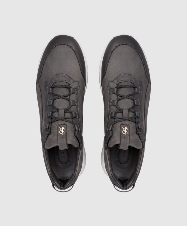 STEFANO RICCI Grey nubuck sneakers