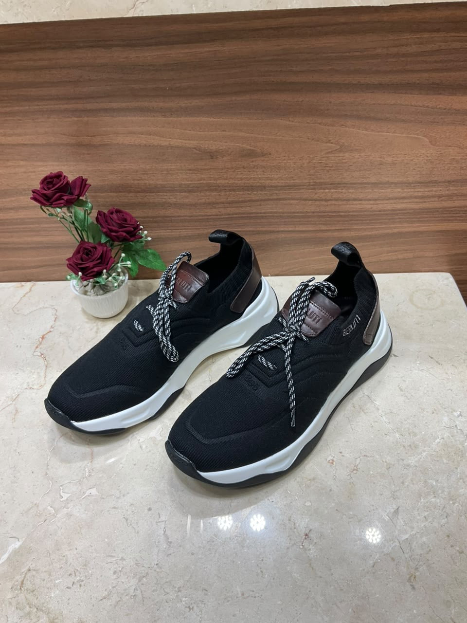 Espadrilles Berluti - Shadow - Maille et Cuir - Noir