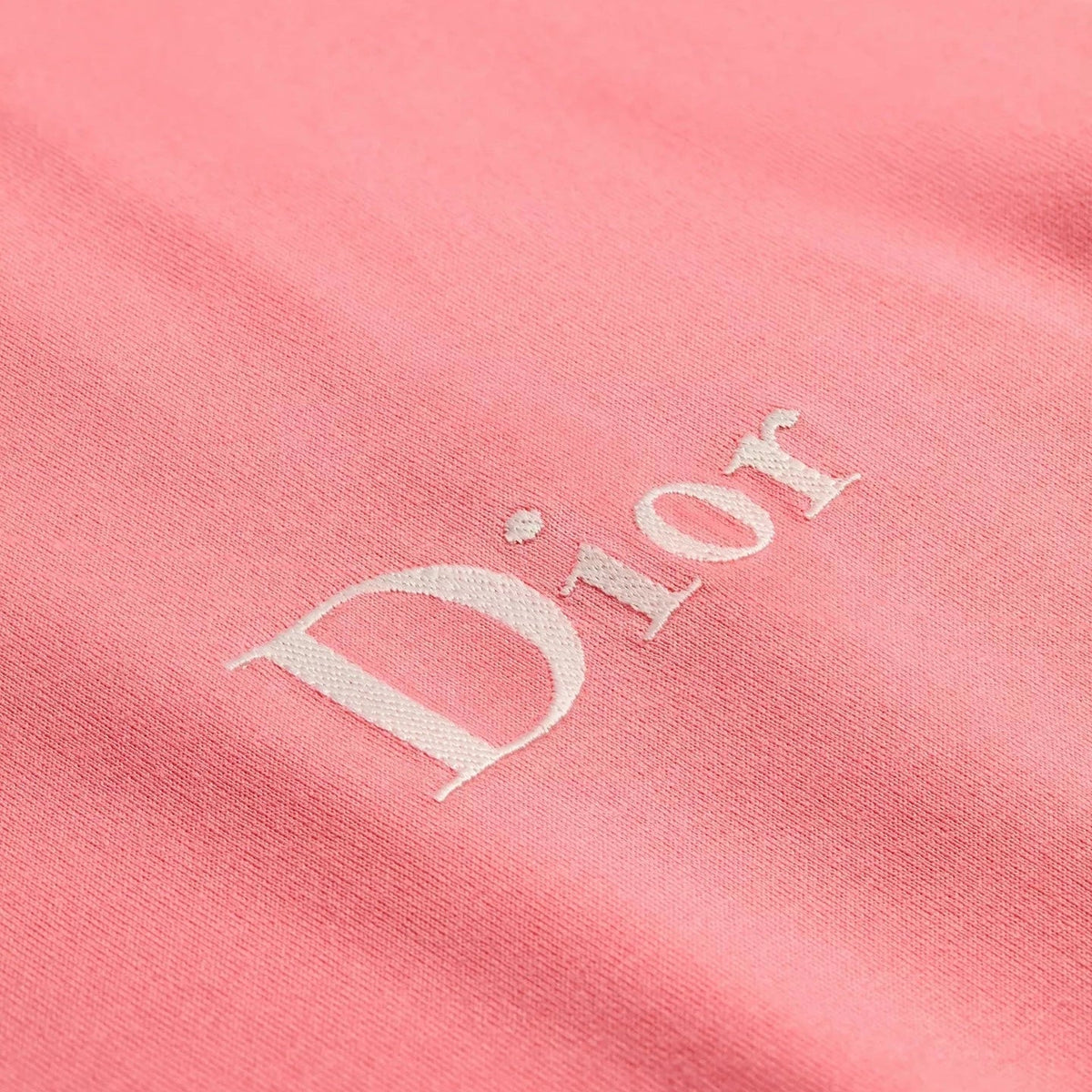 T-Shirt Christian Dior - Logo Brodé - Coupe Relax - Rose