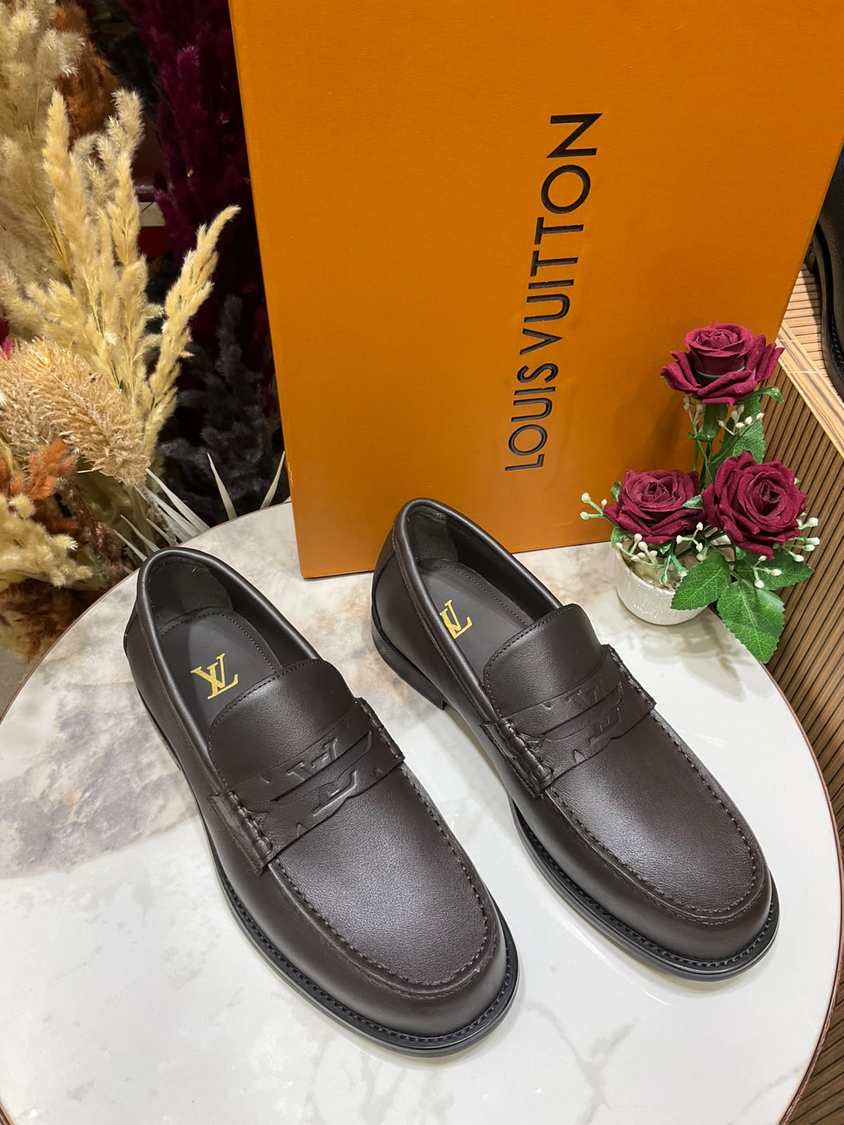 Mocassins Louis Vuitton - Major - Cuir lisse - Marron