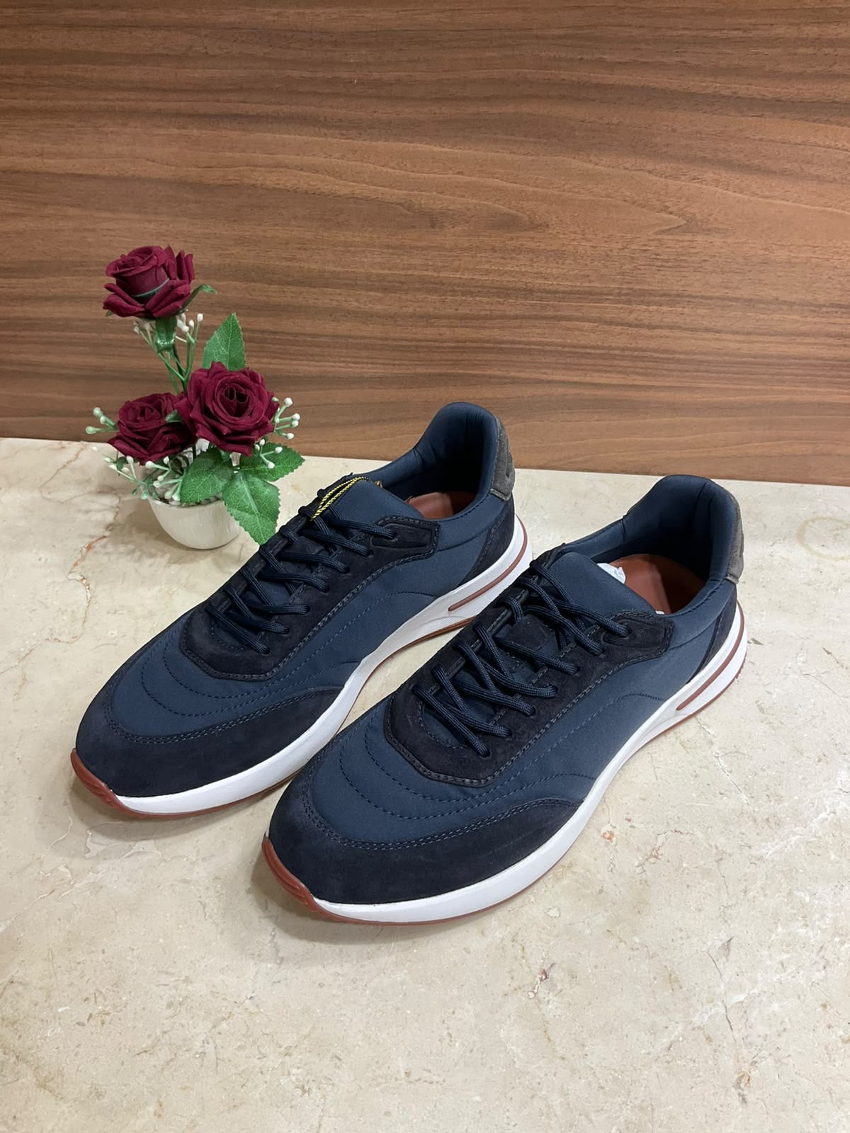 Espadrilles Loro Piana - Week End Walk Microfibre Storm System - Bleu Marine