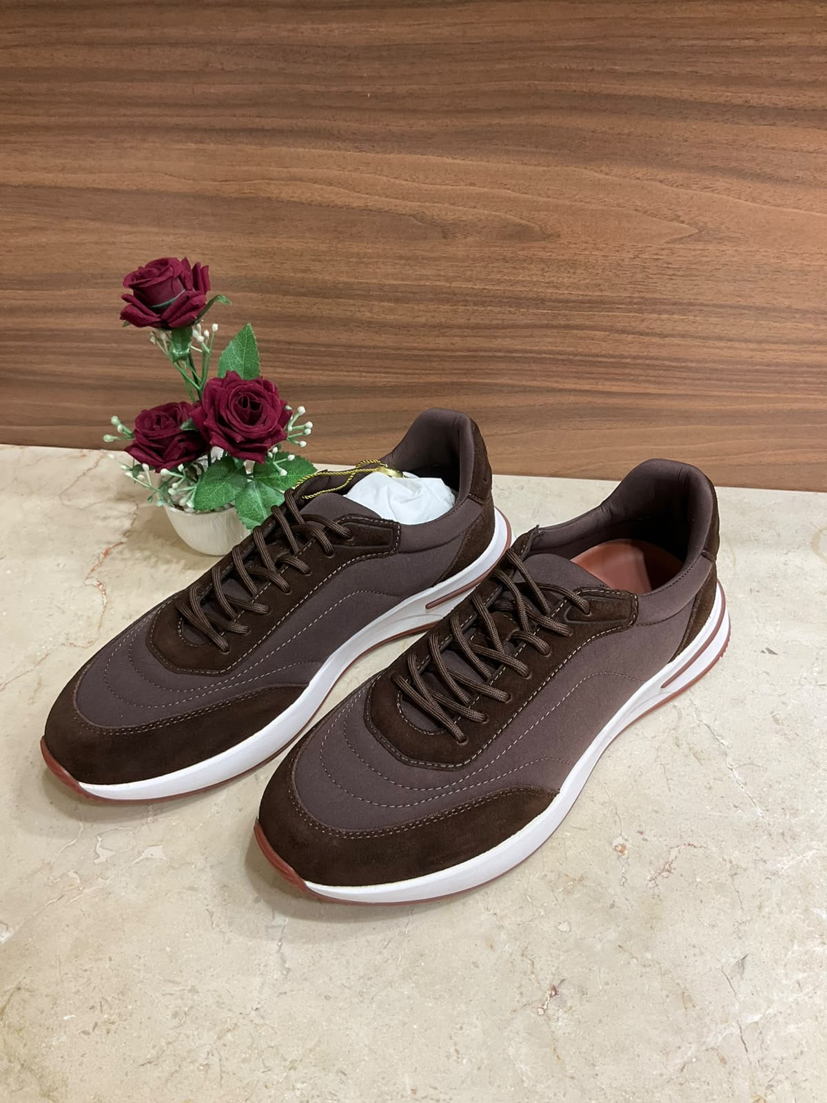 Espadrilles Loro Piana - Week End Walk Microfibre Storm System - Marron Foncé