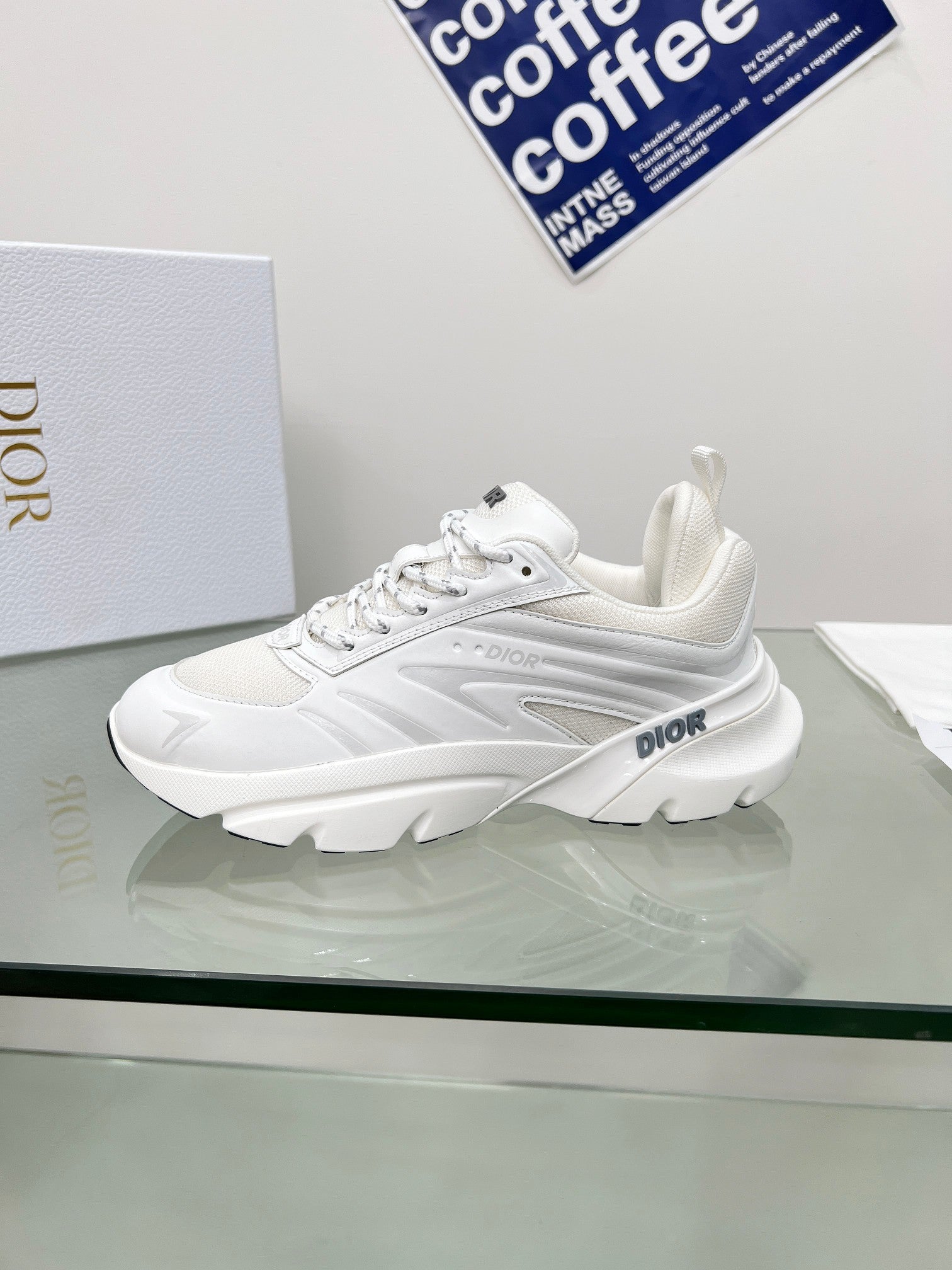 SNEAKER DIOR B44 BLADE A MAILLE BLANC 2025