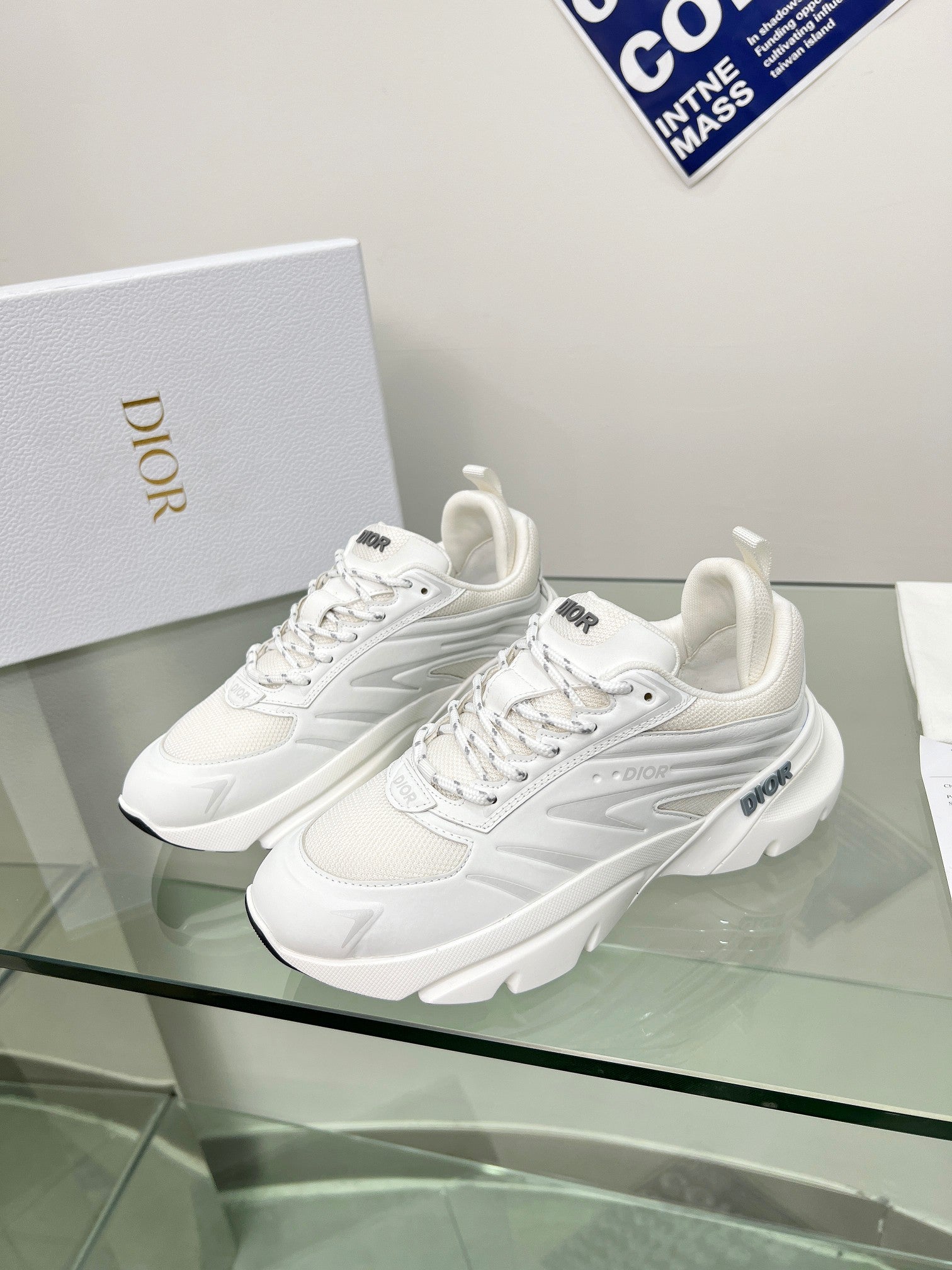 SNEAKER DIOR B44 BLADE A MAILLE BLANC 2025