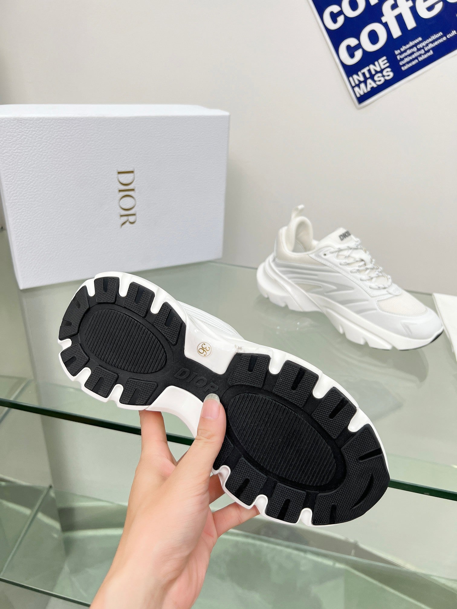 SNEAKER DIOR B44 BLADE A MAILLE BLANC 2025