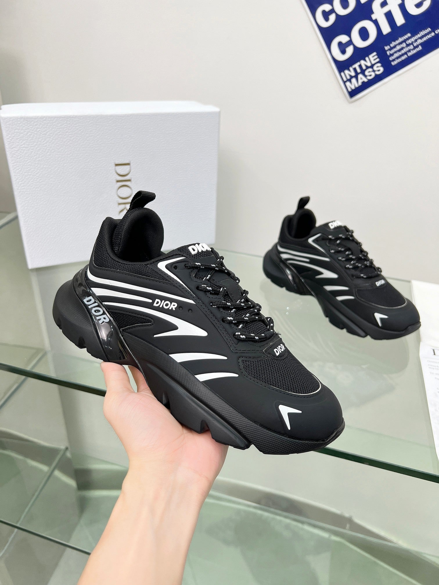 SNEAKER DIOR B44 BLADE A MAILLE BLACK 2025