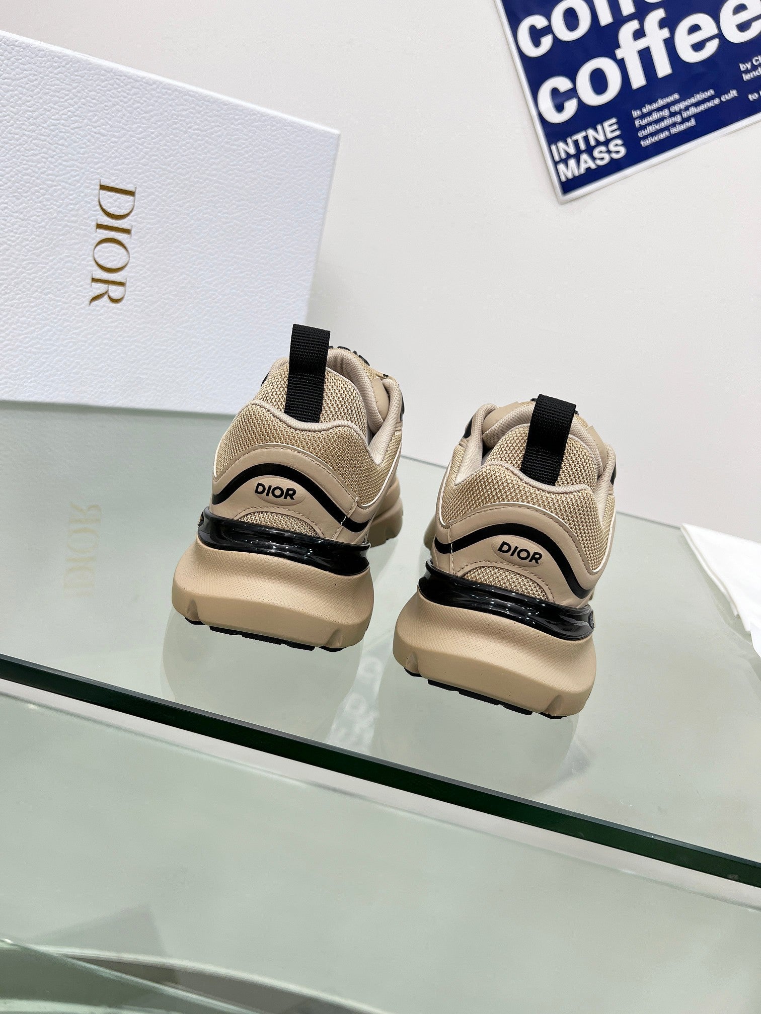 SNEAKER DIOR B44 BLADE A MAILLE BEIGE 2025