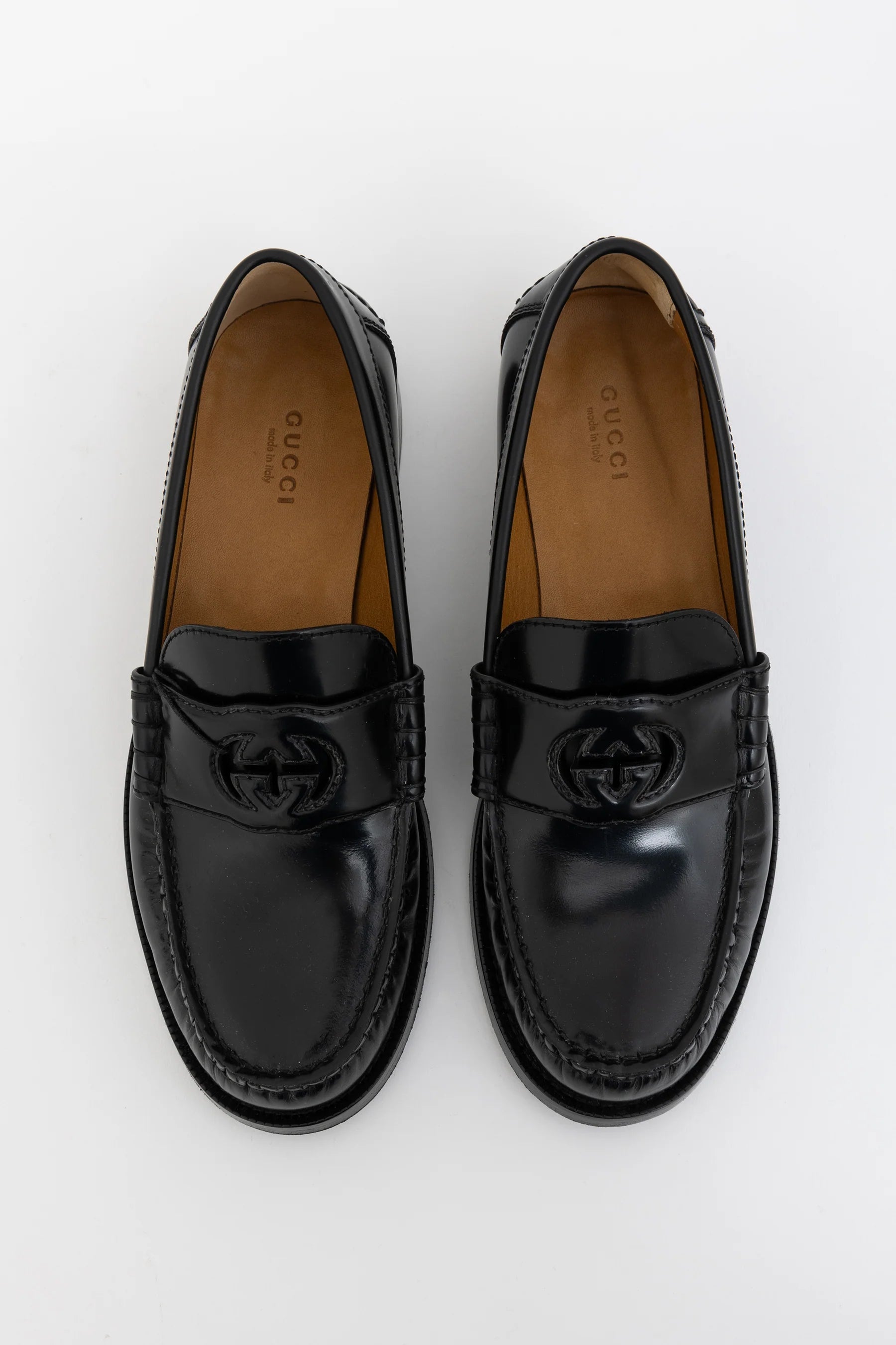 Gucci - G leather loafers Noir
