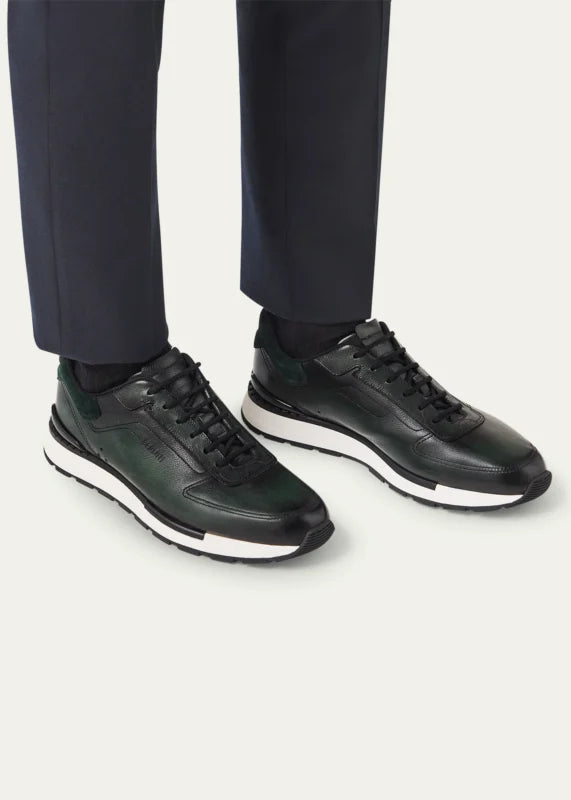 SNEAKER BERLUTI FAST TRACK EN CUIR DE VEAU VENEZIA EN VERT