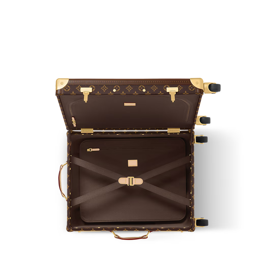 MALLE ROULANTE EN TOILE MONOGRAMME