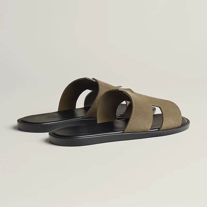 Sandales Hermes - Izmir - vert toundra