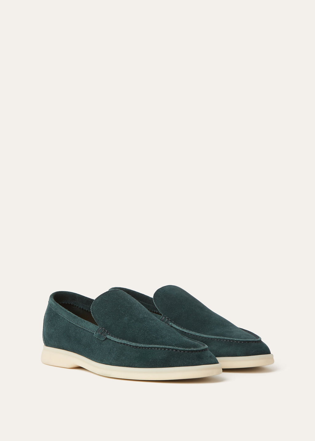 Loro piana Mocassins summer walk vert fonce