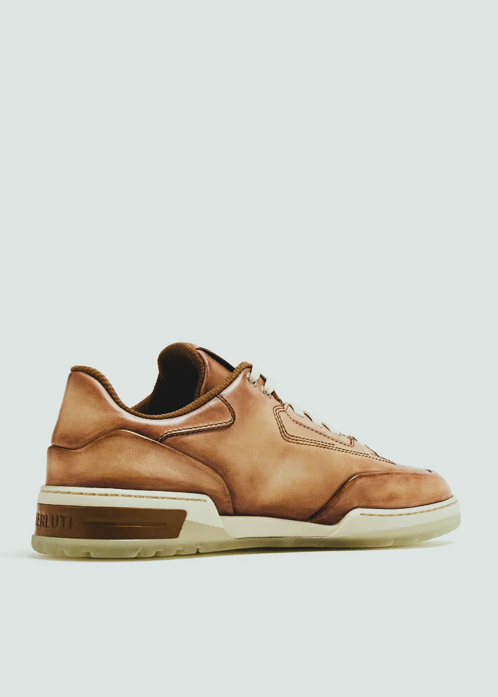 BASKETS BERLUTI PLAYOFF EN CUIR DE VEAU VENEZIA EN MARRON CHOCOLAT