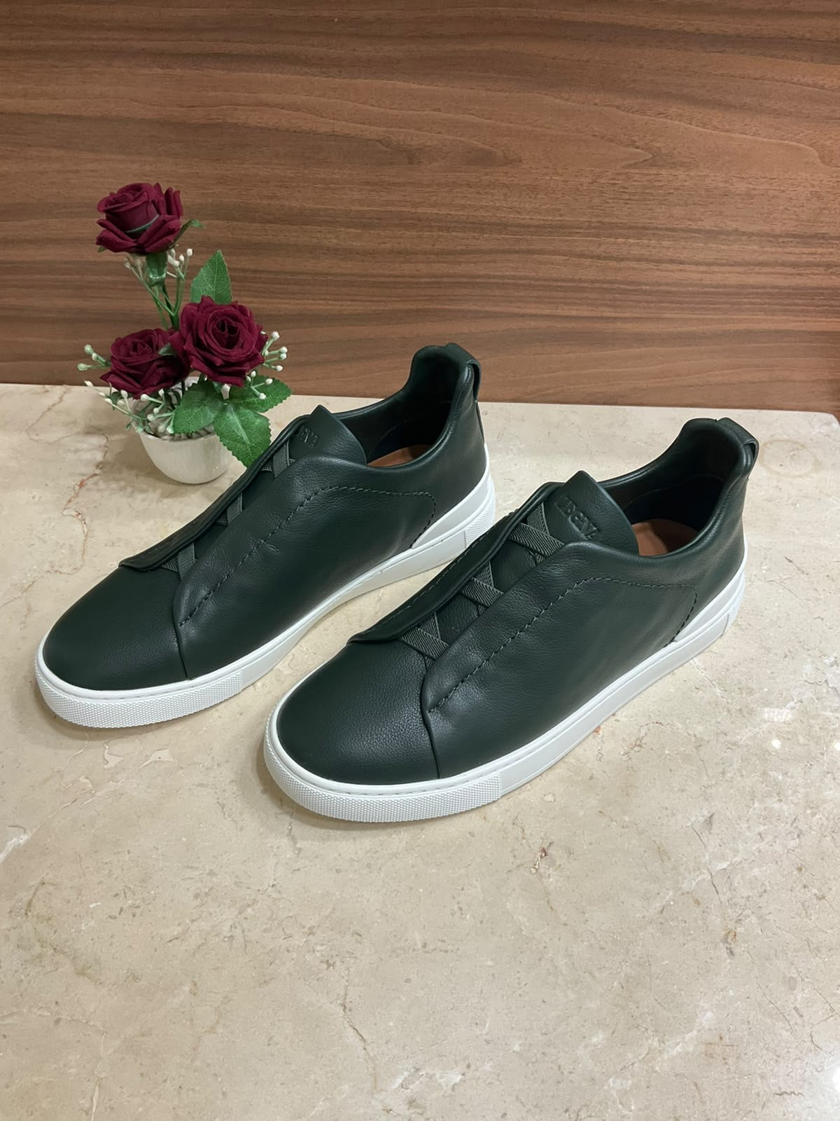 Espadrilles Zegna - Triple Stitch™ SECONDSKIN - Vert Foncé