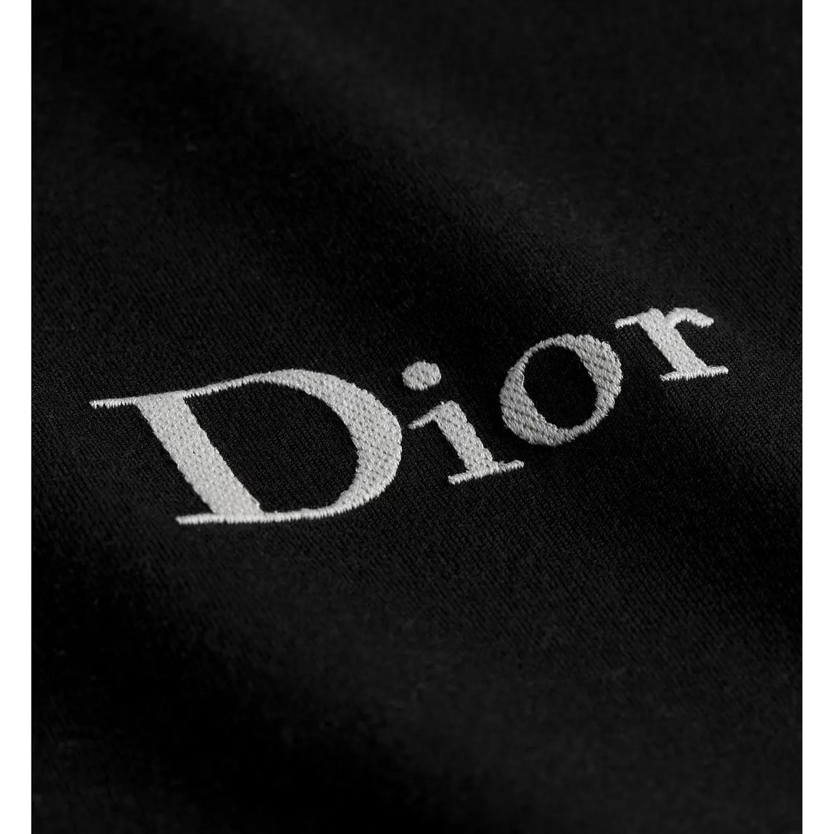 T-Shirt Christian Dior - Logo Brodé - Coupe Relax - Noir