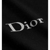 T-Shirt Christian Dior - Logo Brodé - Coupe Relax - Noir