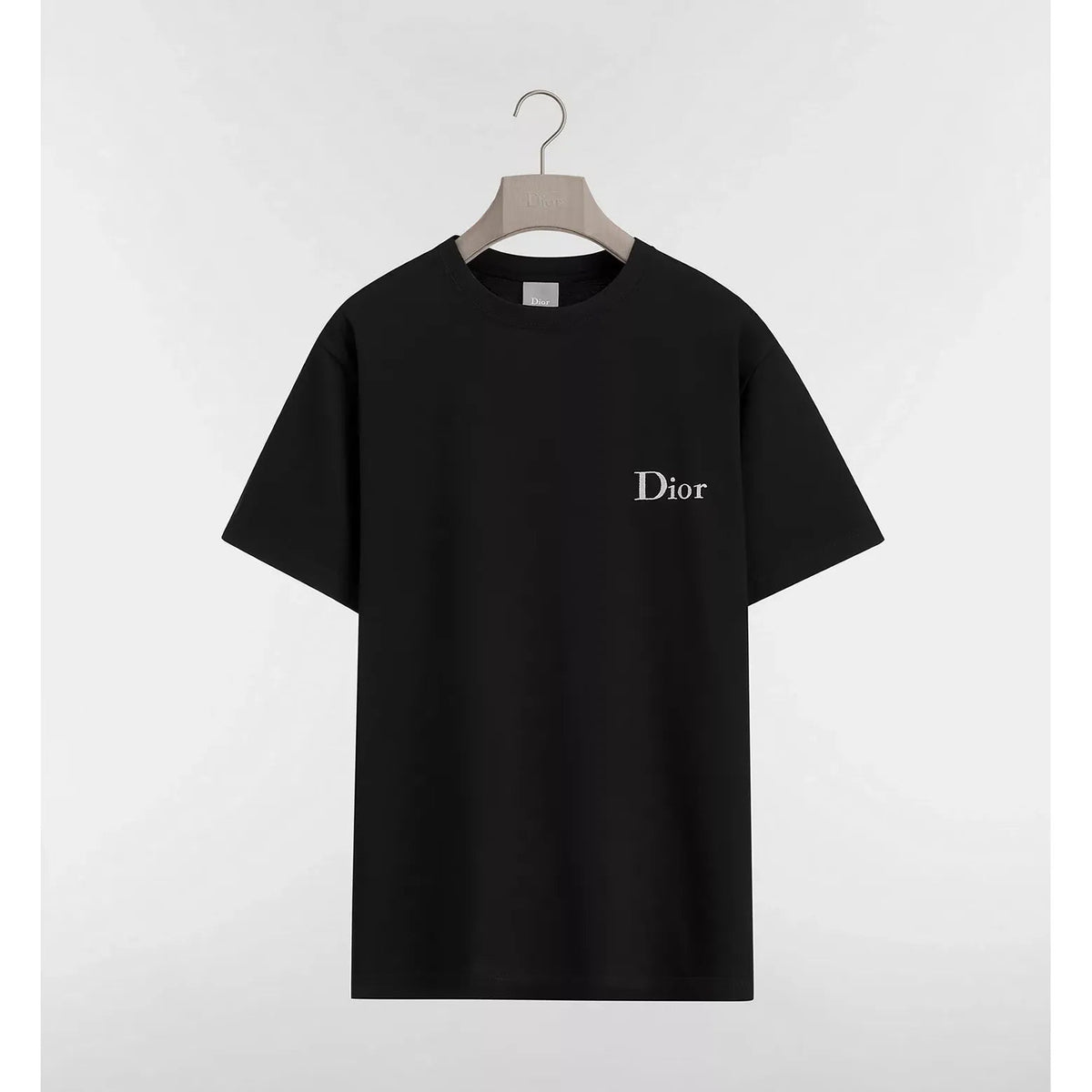 T-Shirt Christian Dior - Logo Brodé - Coupe Relax - Noir