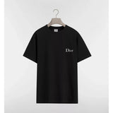 T-Shirt Christian Dior - Logo Brodé - Coupe Relax - Noir