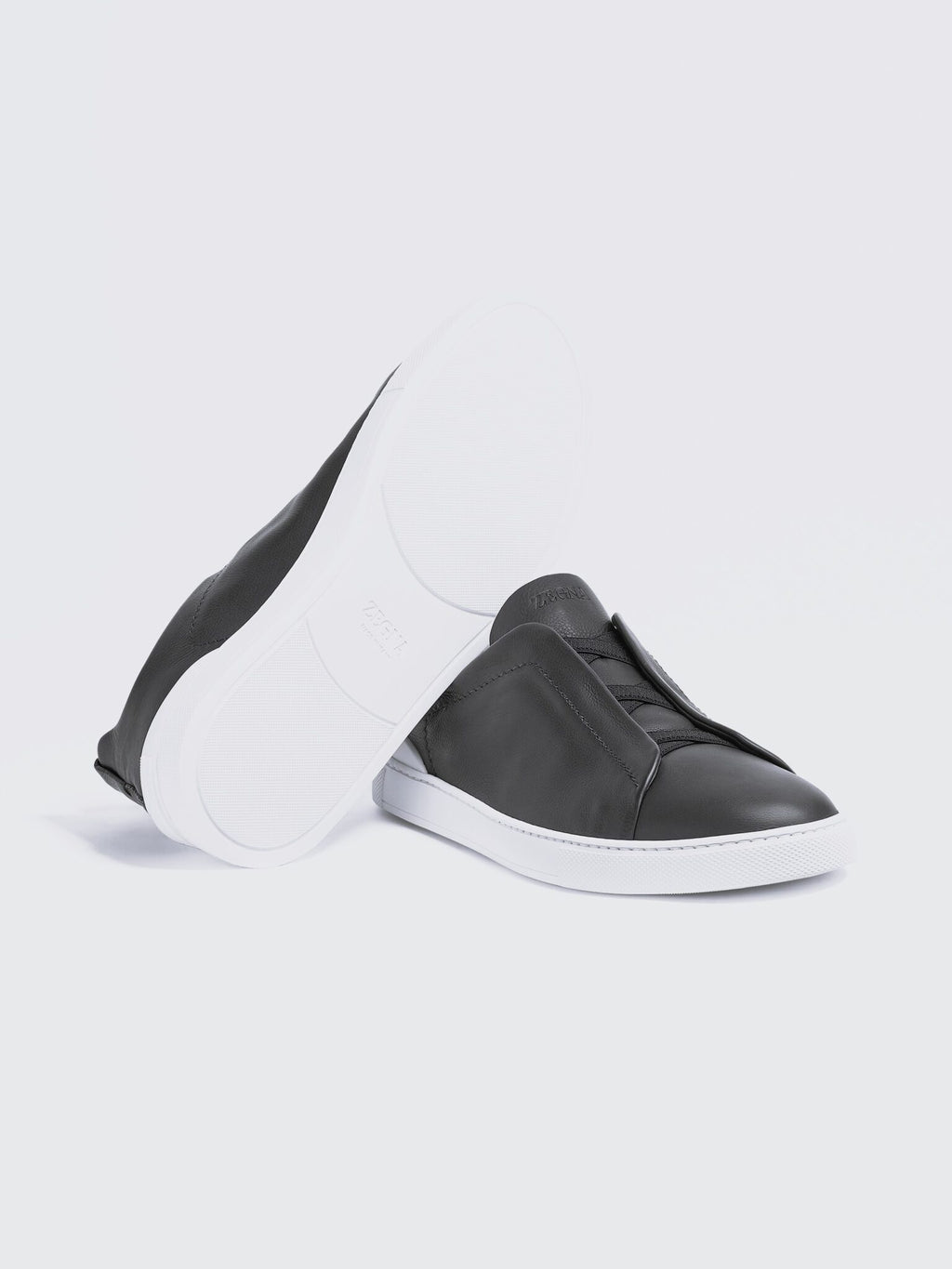 BASKETS ZEGNA TRIPLE STITCH™ SECONDSKIN EN GRIS