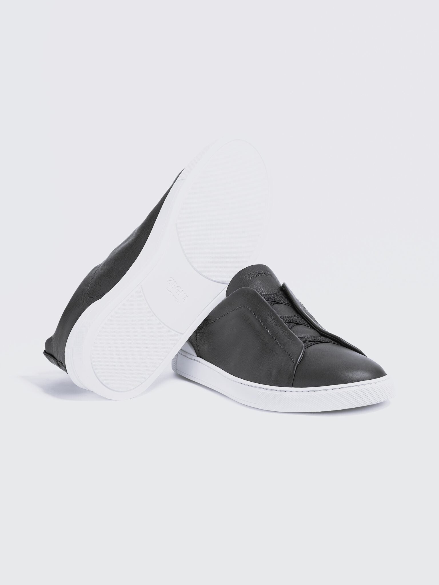 BASKETS ZEGNA TRIPLE STITCH™ SECONDSKIN EN GRIS