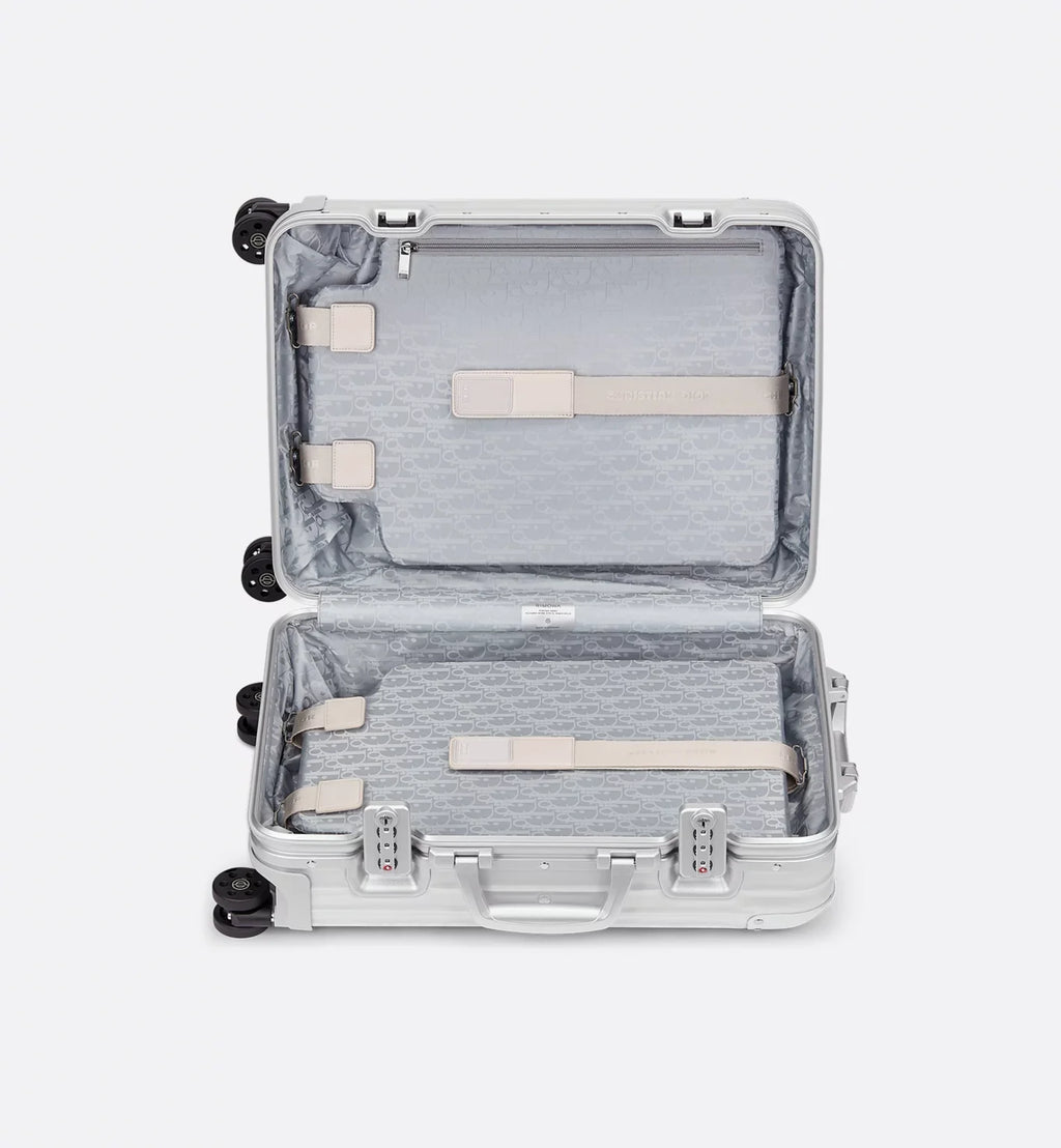 BAGAGE CABINE DIOR BLUE X RIMOWA EN ALUMINIUM DEGRADE BLEU