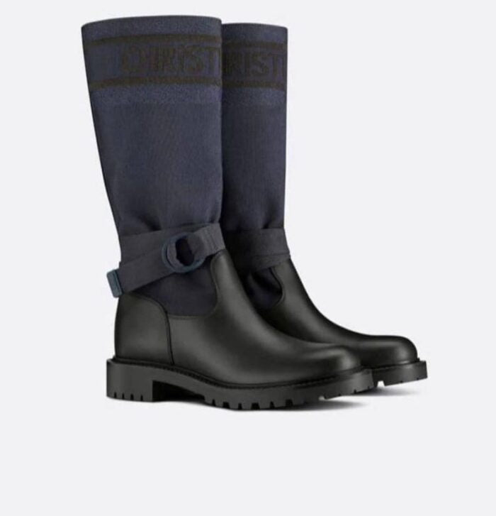 BOTTES DIOR EN RE MAJEUR AVEC TISSU TECHNIQUE EN BLEU