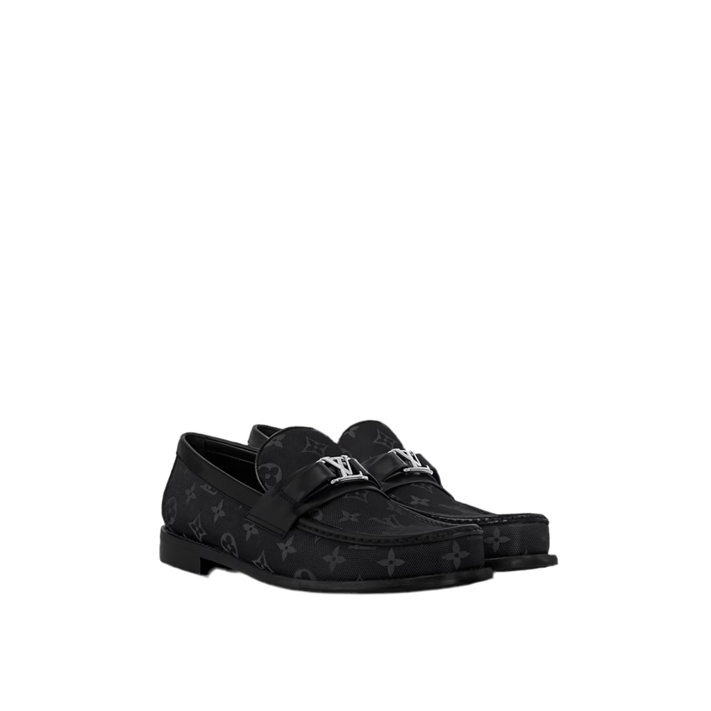 MOCASSIN MAJOR AU JACQUARD MONOGRAM EN NOIR