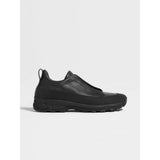 Espadrilles Zegna - Triple Stitch™ - Monte en Cuir et Veau Velours Noir