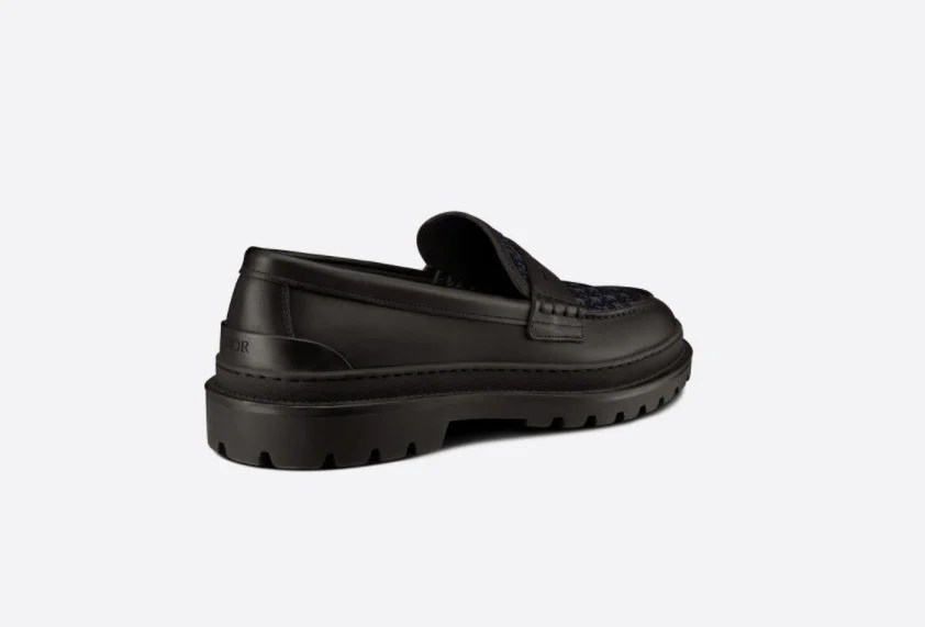 MOCASSINS DIOR EXPLORER JACQUARD OBLIQUE EN NOIR/GRIS