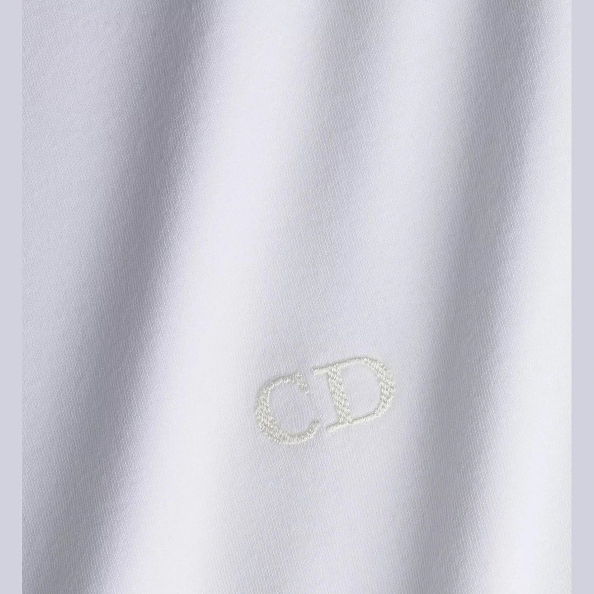 T-Shirt Christian Dior - CD Brodé - Coupe Regular - Blanc