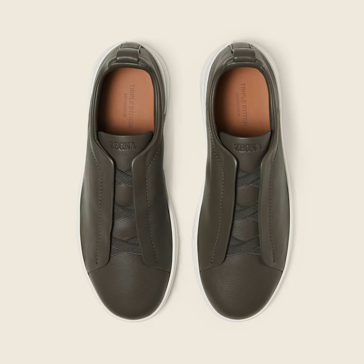 Espadrilles Zegna - Triple Stitch™ SECONDSKIN - Taupe Foncé