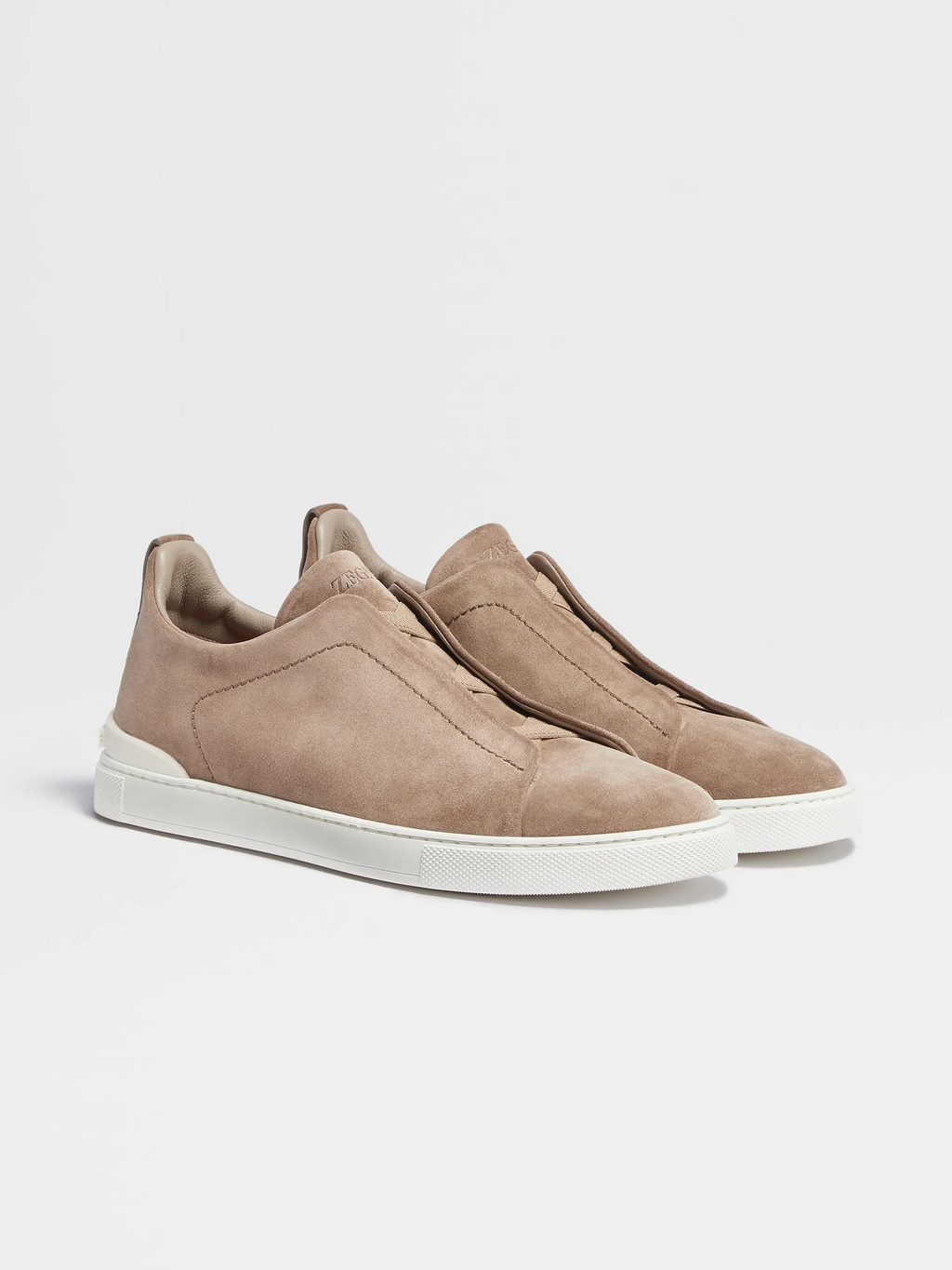 BASKETS ZEGNA TRIPLE STITCH™ EN DAIM BEIGE