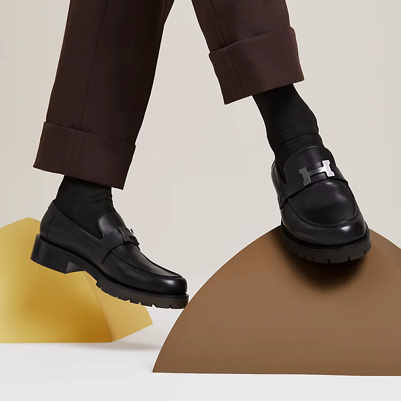 MOCASSINS HERMES GREGOIRE EN NOIR