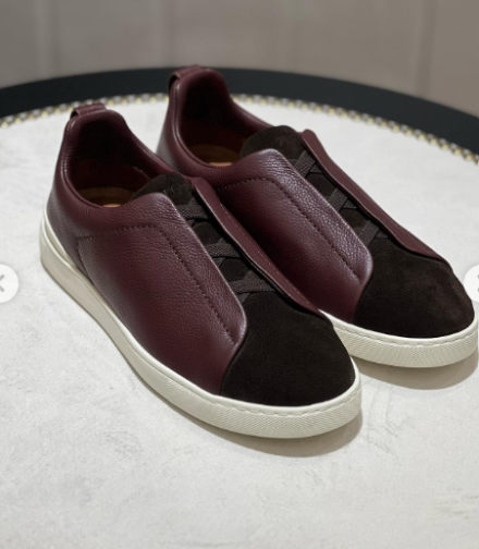BASKETS ZEGNA TRIPLE STITCH™ SECONDSKIN EN VIOLET FONCE