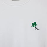 T-Shirt Christian Dior - À broderie Dior Clover - coupe regular - Blan