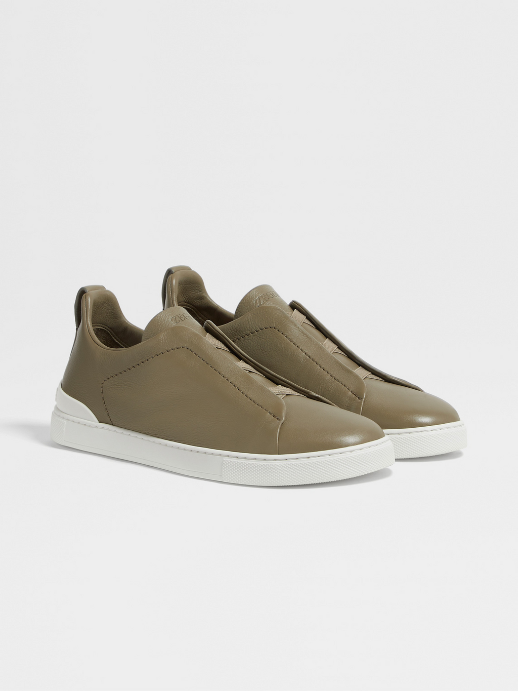 BASKETS ZEGNA TRIPLE STITCH™ SECONDSKIN EN VERT OLIVE