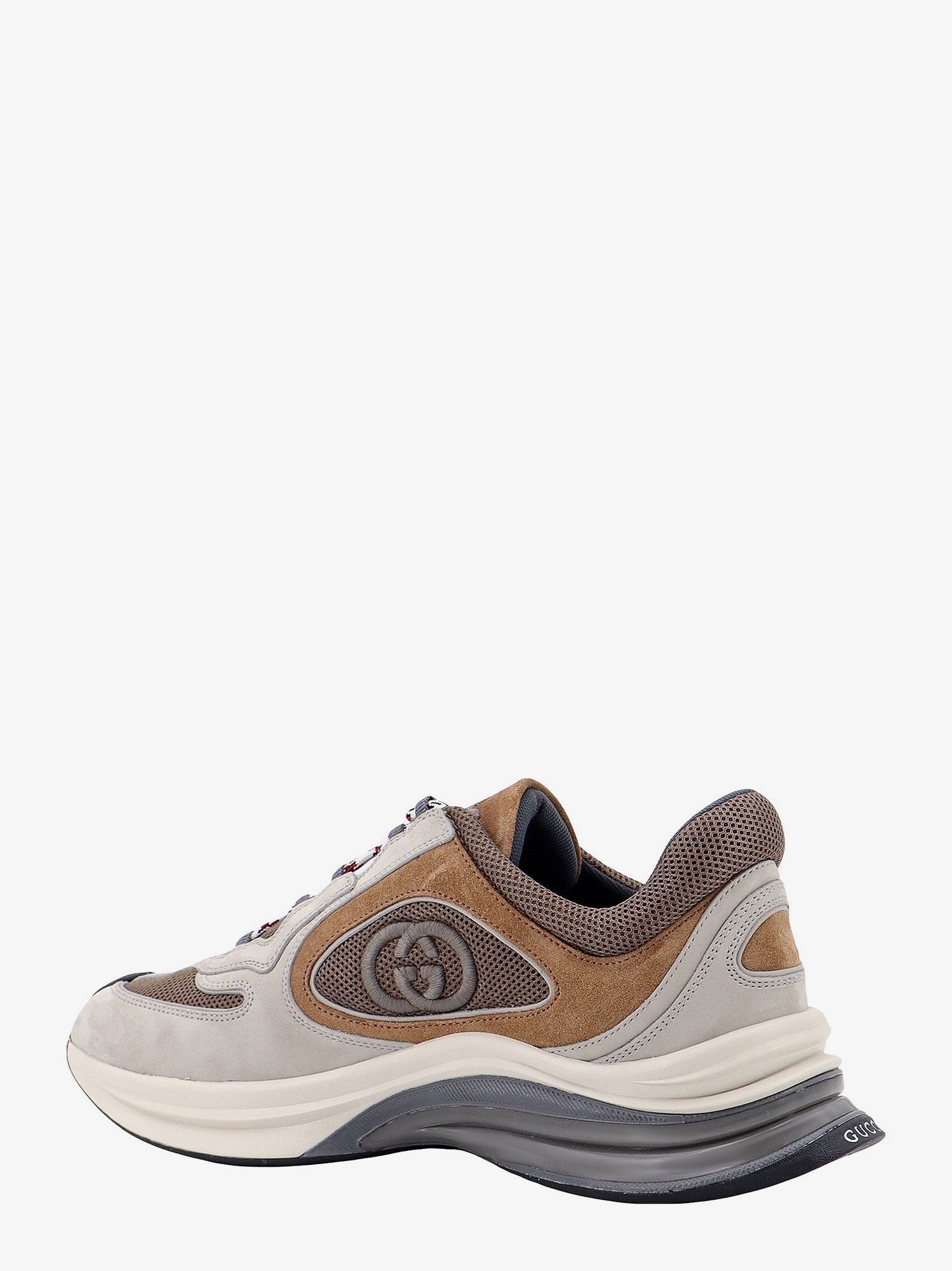BASKETS GUCCI RUN EN GRIS/MARRON