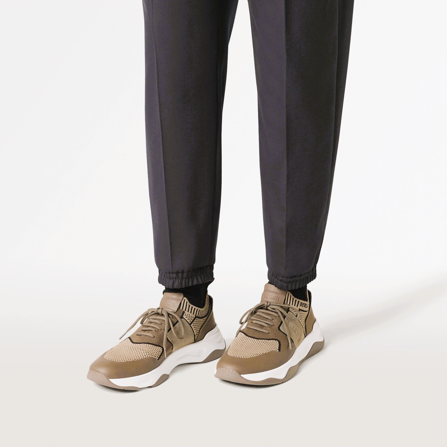 SNEAKER BERLUTI FAST TRACK EN CUIR DE VEAU VENEZIA EN VERT
