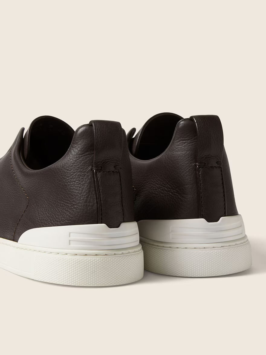 DARK BROWN TRIPLE STITCH™ SECONDSKIN SNEAKERS