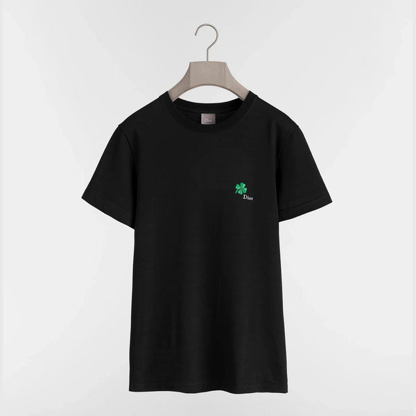 T-Shirt Christian Dior - À broderie Dior Clover - coupe regular - Noir