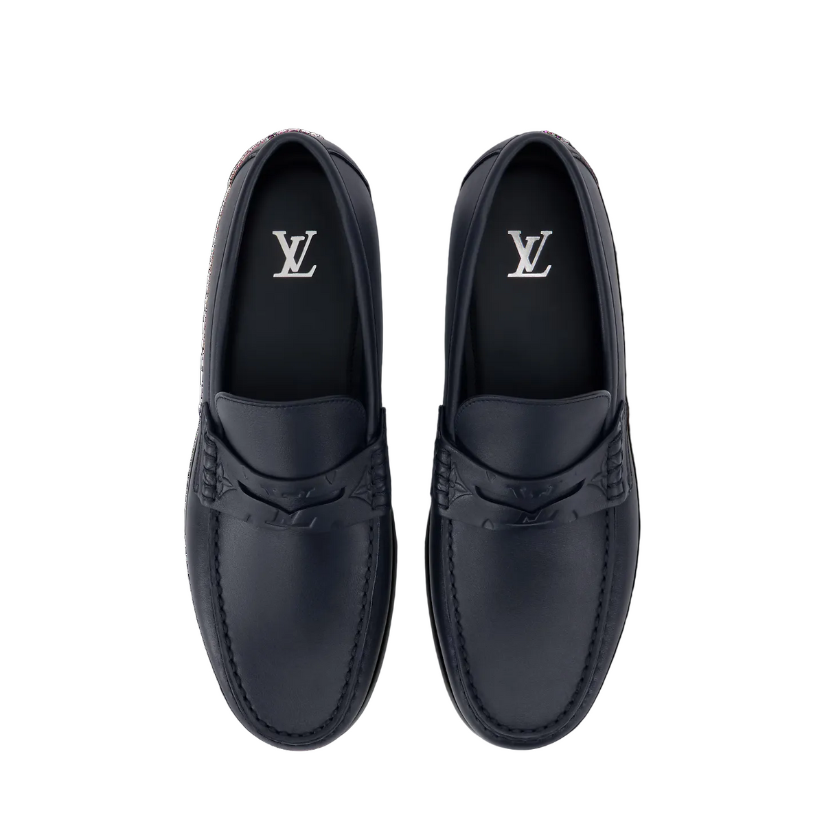 Mocassins Louis Vuitton - Major - Cuir lisse - Bleu Marine