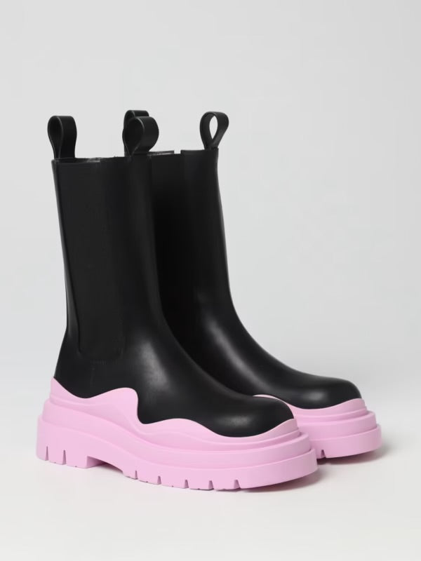 BOTTES BOTTEGA VENETA CHELSEA EN NOIR/ROSE