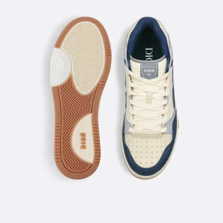 BASKETS DIOR B57 EN BLEU CREME/BLANC