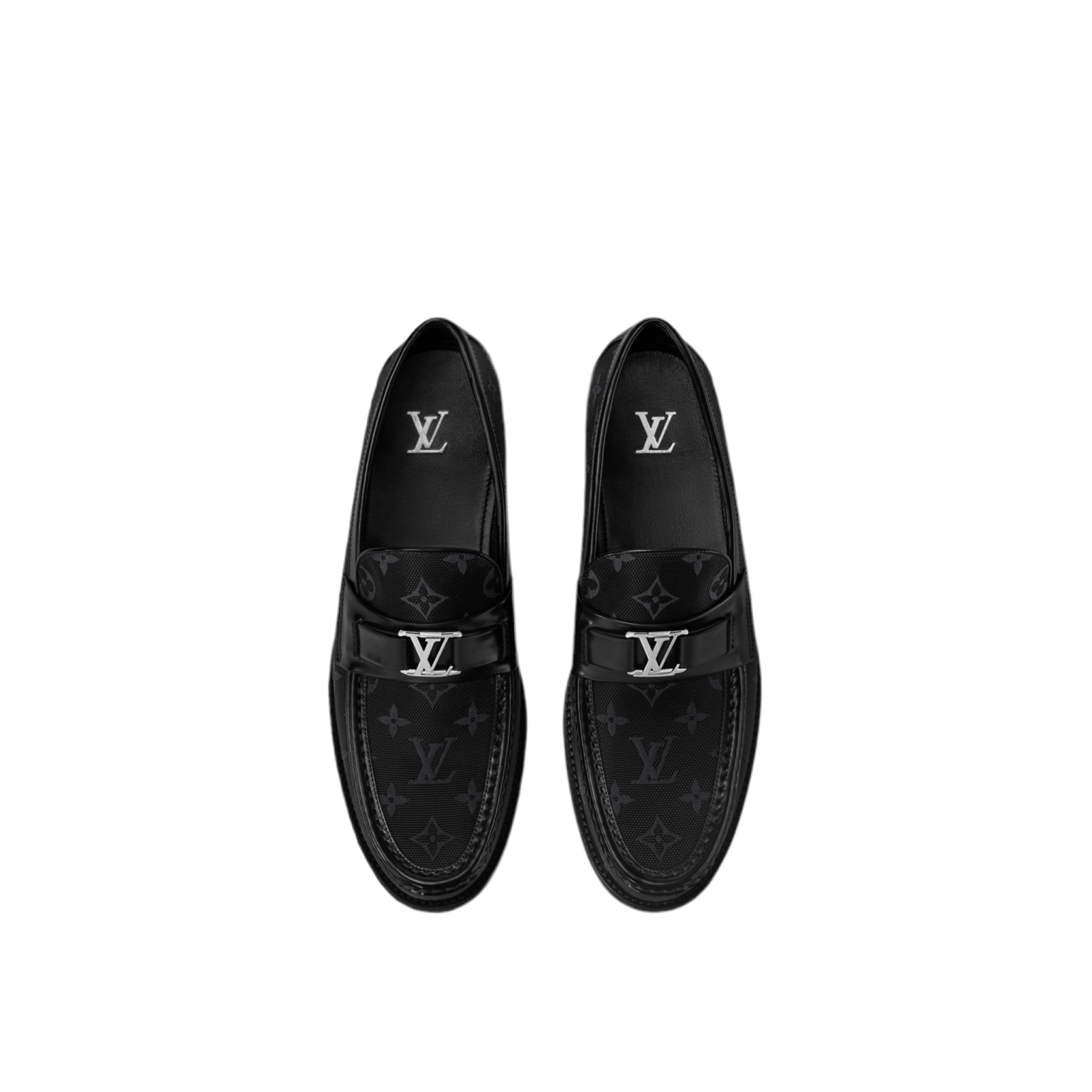 MOCASSIN MAJOR AU JACQUARD MONOGRAM EN NOIR