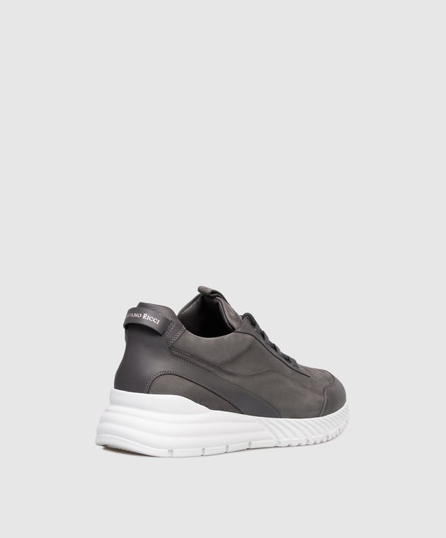 STEFANO RICCI Grey nubuck sneakers