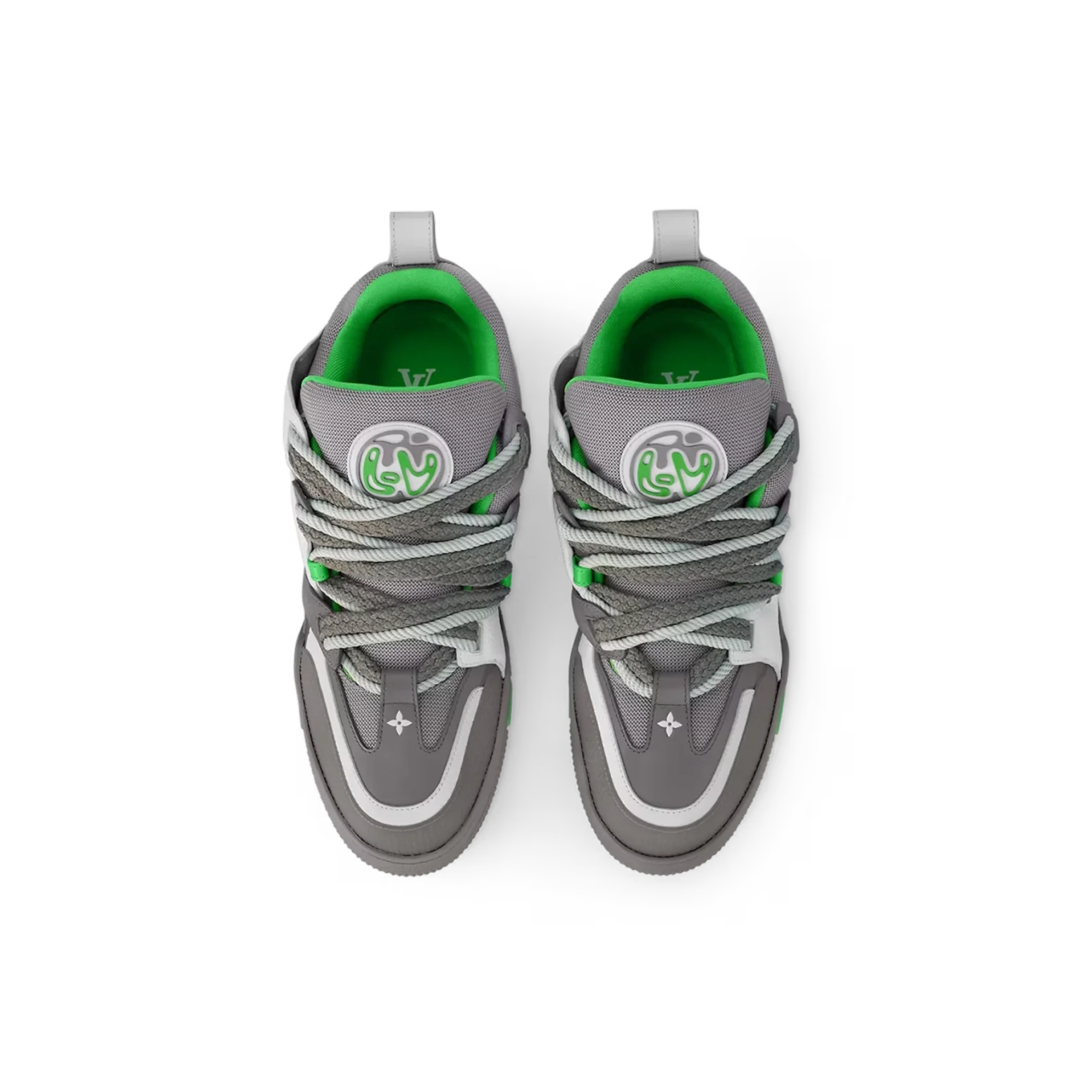 BASKETS LOUIS VUITTON SKATE TRAINERS EN GRIS VERT