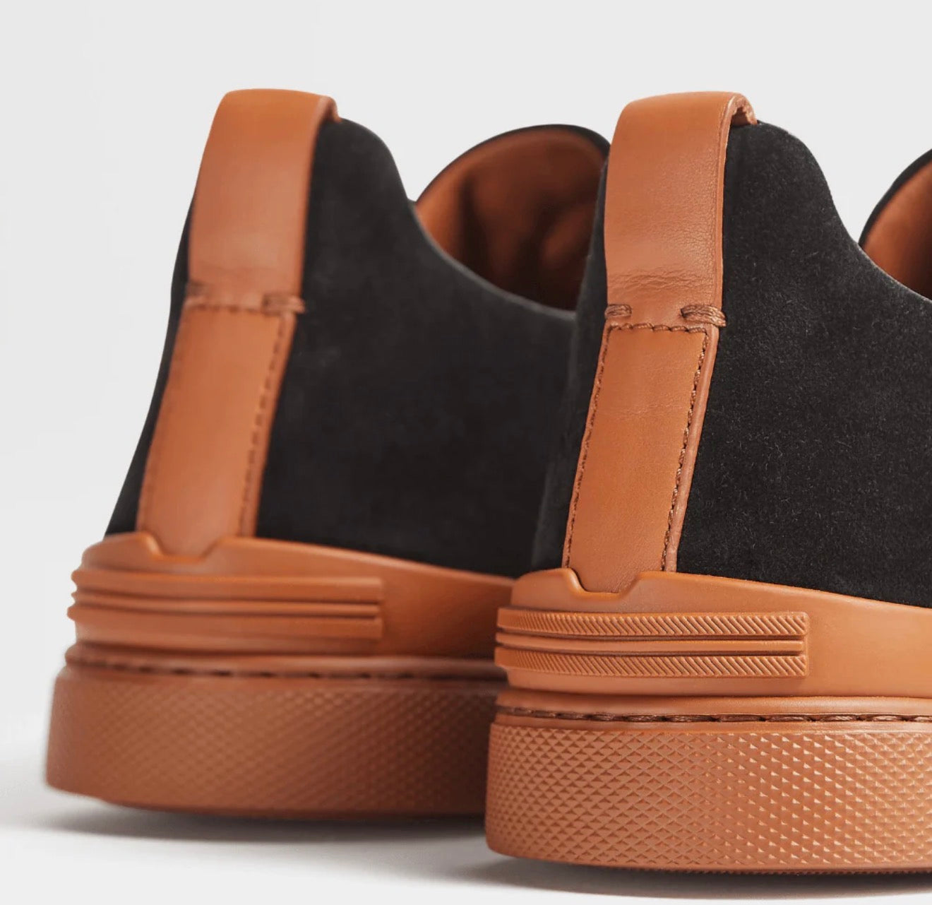 BLACK SUEDE SNEAKERS BLACK cognac